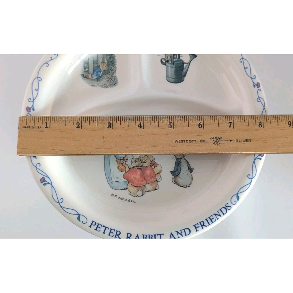 Vintage Eden Peter Rabbit and Friends Divided Plate Melamine 3 Section 8 inch